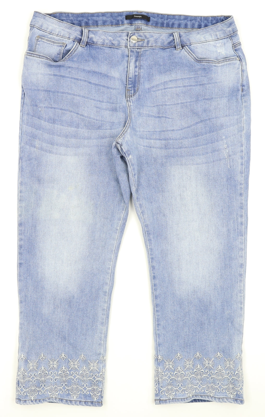Asda George Womens Blue   Straight Jeans Size 20 L23 in