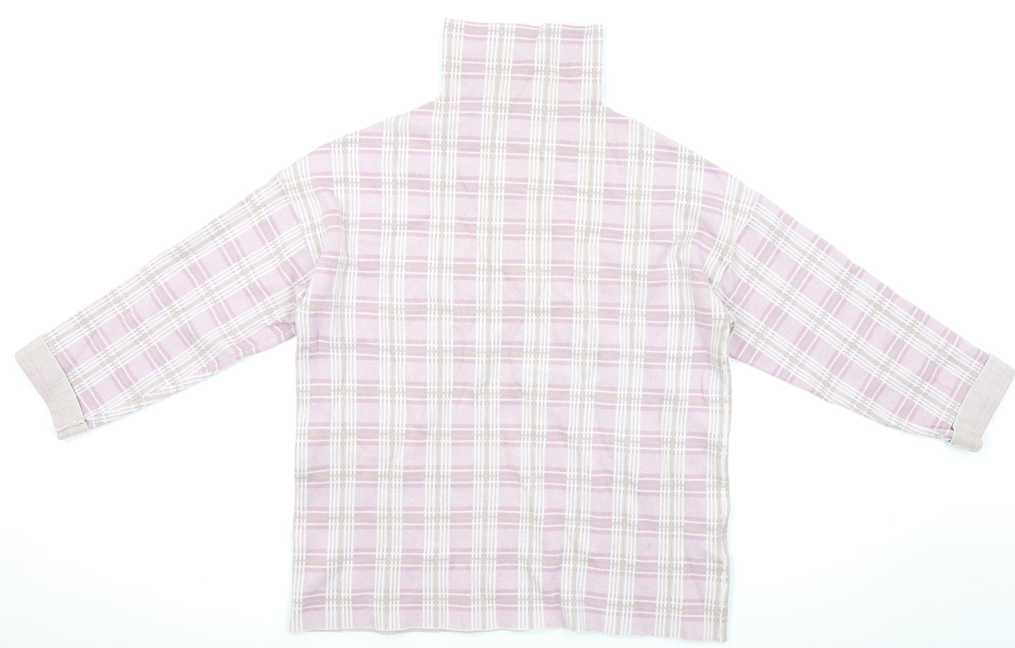 Alice Collins Womens Pink Check  Pullover Jumper Size 16