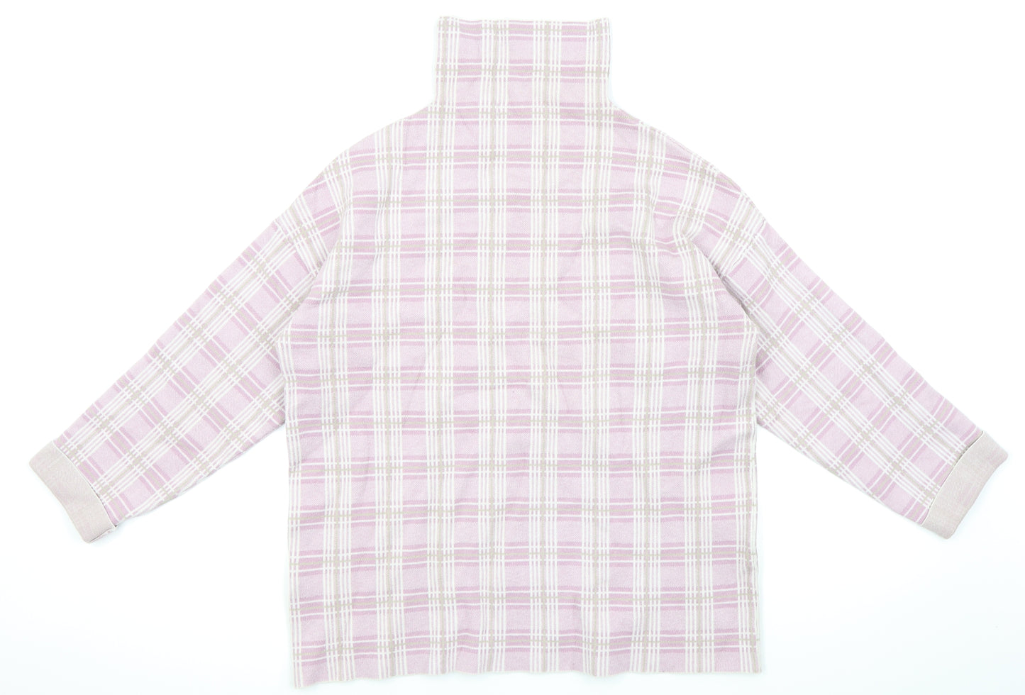 Alice Collins Womens Pink Check  Pullover Jumper Size 16