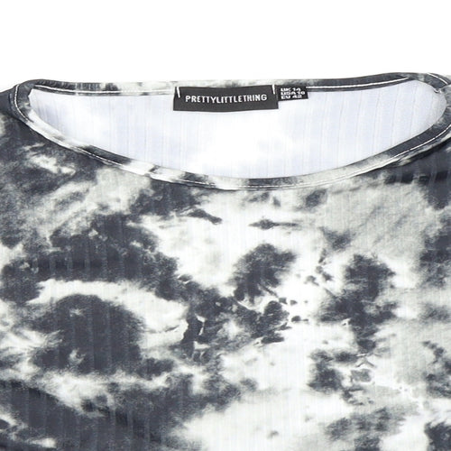 PLT Womens Black   Cropped T-Shirt Size 14