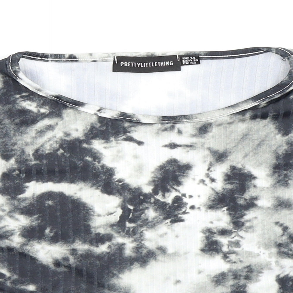 PLT Womens Black   Cropped T-Shirt Size 14