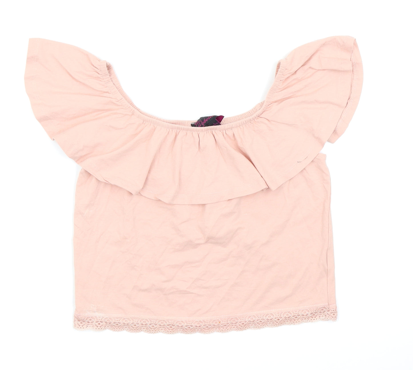 miss rebellion Womens Pink   Basic T-Shirt Size L