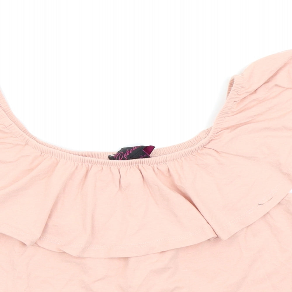 miss rebellion Womens Pink   Basic T-Shirt Size L