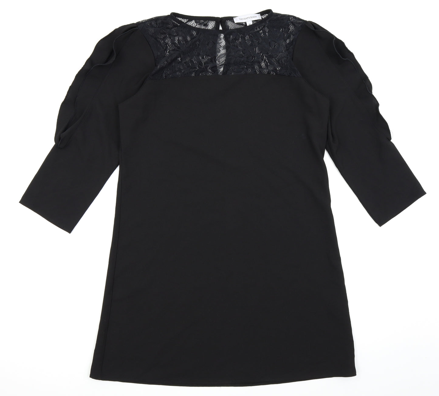 the vanity room Womens Black Floral  Fit & Flare  Size 38