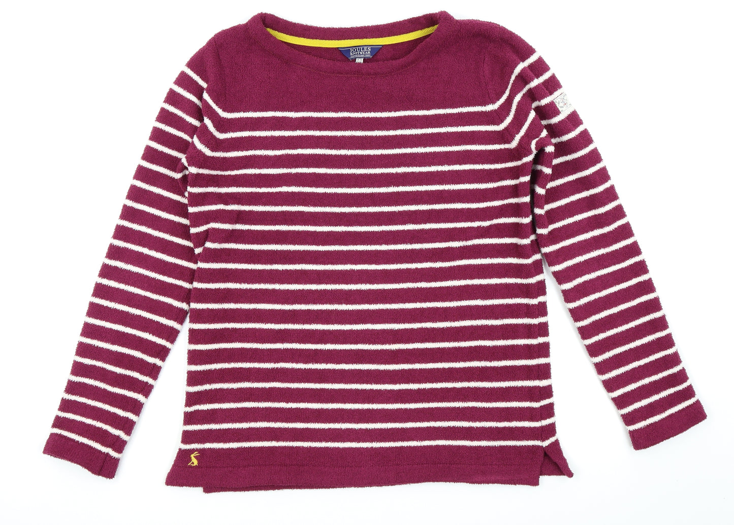Joules Womens Purple Striped  Pullover Jumper Size 10
