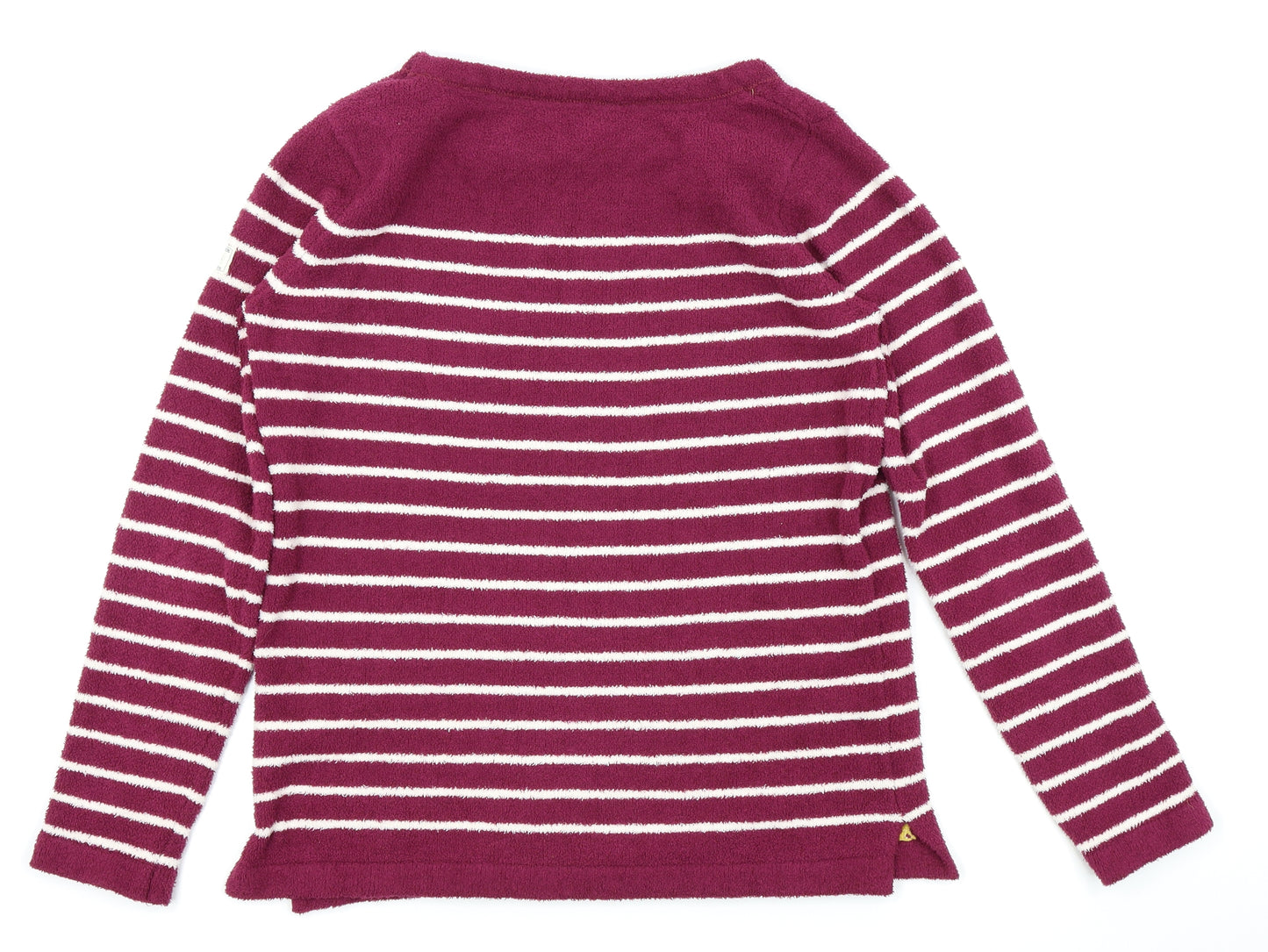 Joules Womens Purple Striped  Pullover Jumper Size 10