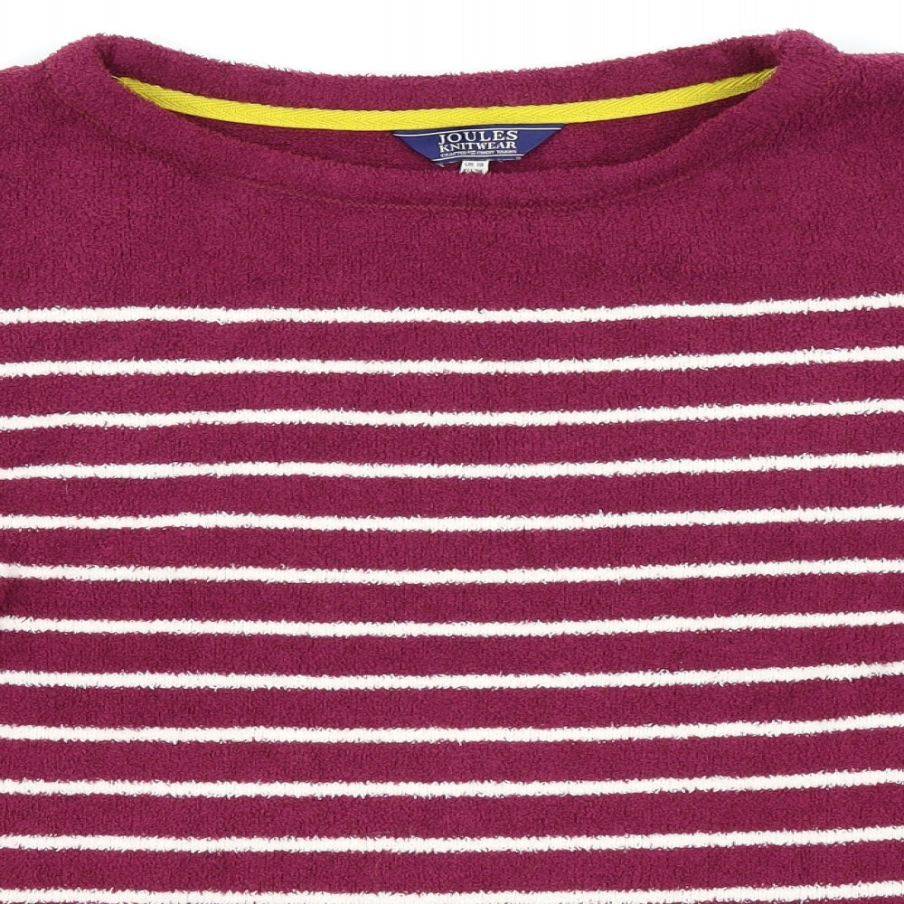 Joules Womens Purple Striped  Pullover Jumper Size 10