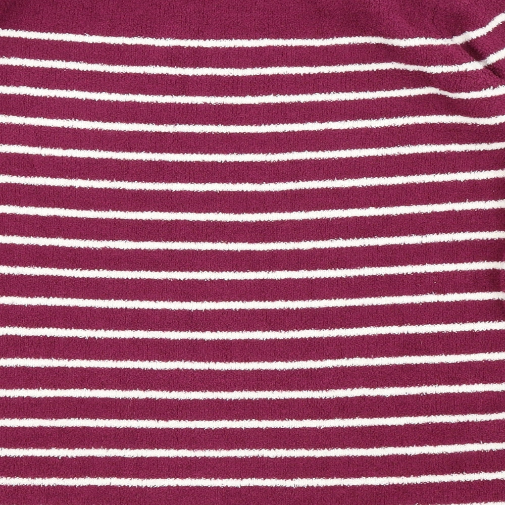 Joules Womens Purple Striped  Pullover Jumper Size 10