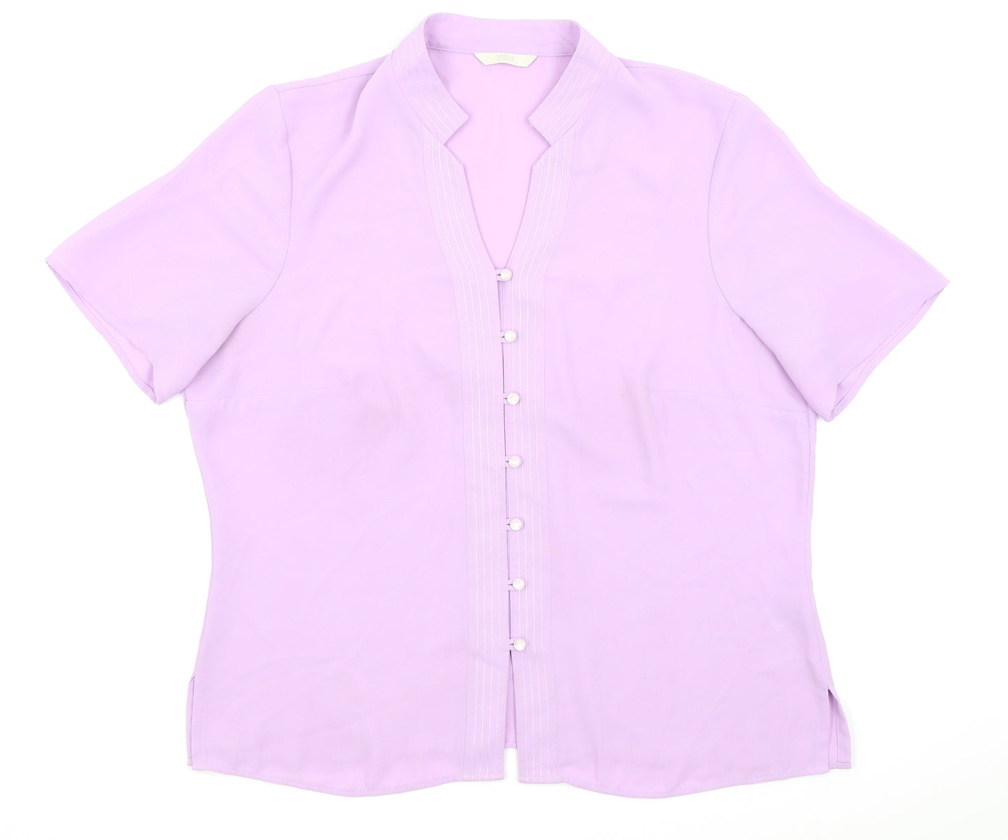 M&S Womens Purple   Basic Blouse Size 16
