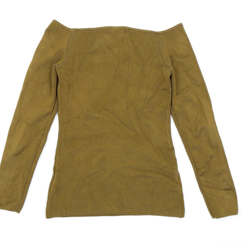 H&M Womens Gold   Basic T-Shirt Size 6
