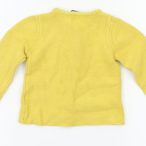 George Girls Yellow   Basic Jacket Coatigan Size 12-18 Months