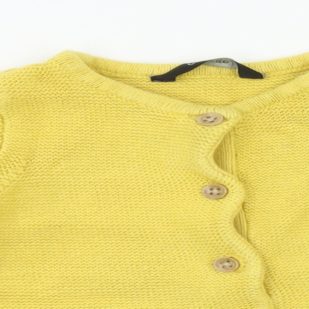 George Girls Yellow   Basic Jacket Coatigan Size 12-18 Months