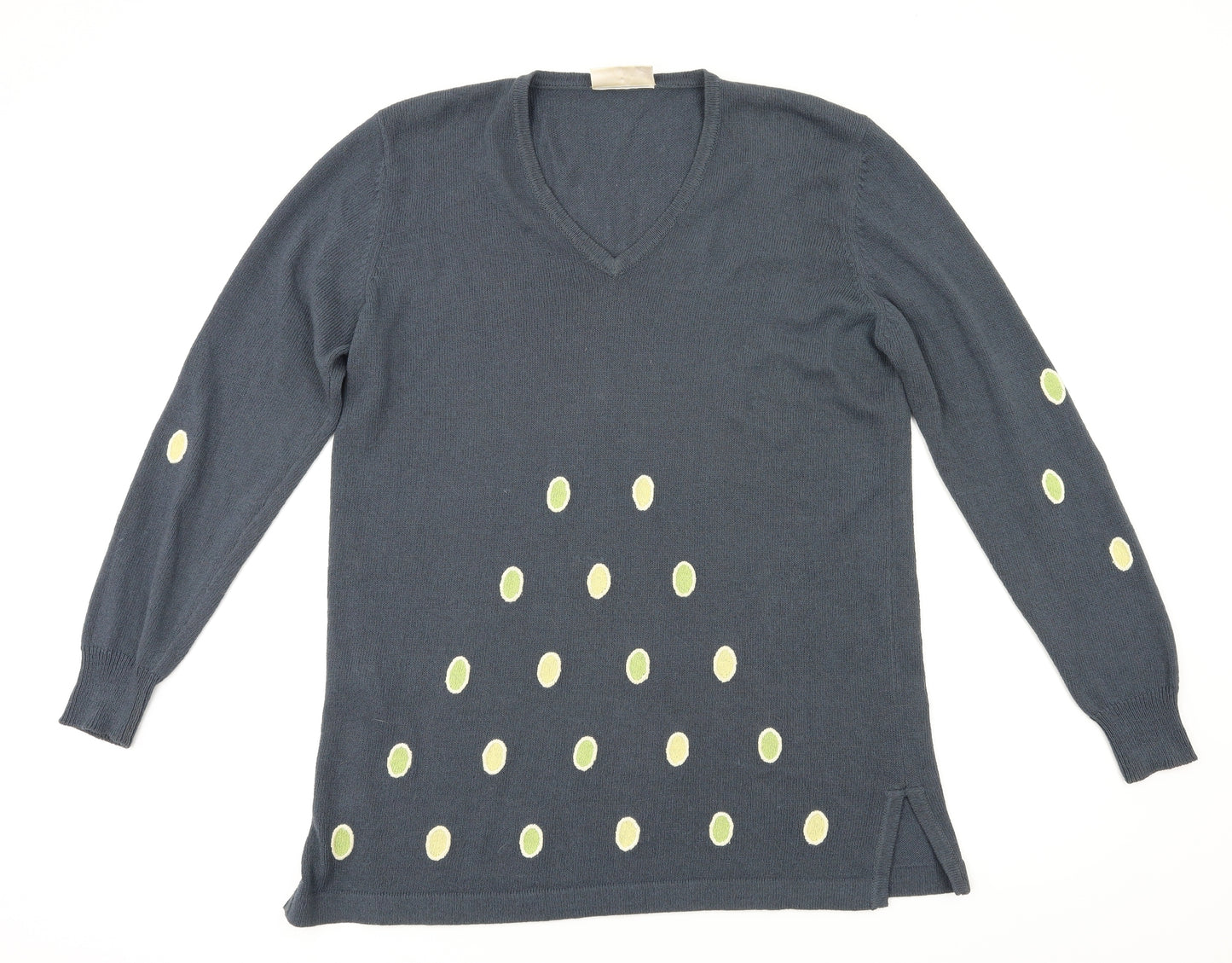 country casuals  Womens Grey Polka Dot  Pullover Jumper Size L