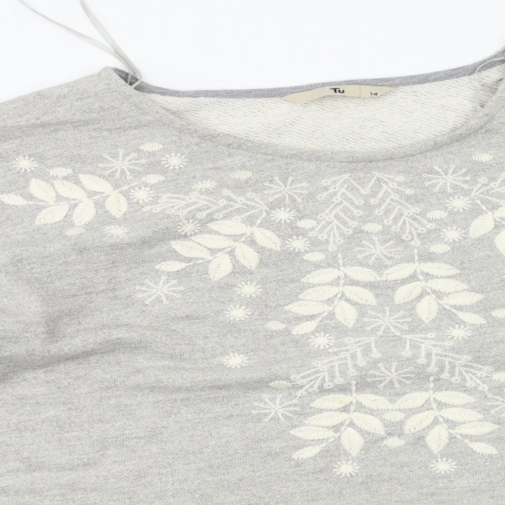 TU Womens Grey   Basic T-Shirt Size 14