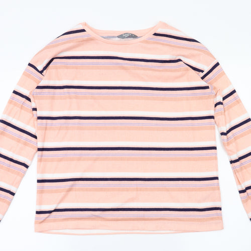 Nutmeg Womens Pink Striped  Pullover Jumper Size 10