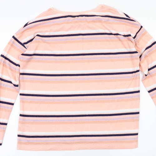 Nutmeg Womens Pink Striped  Pullover Jumper Size 10