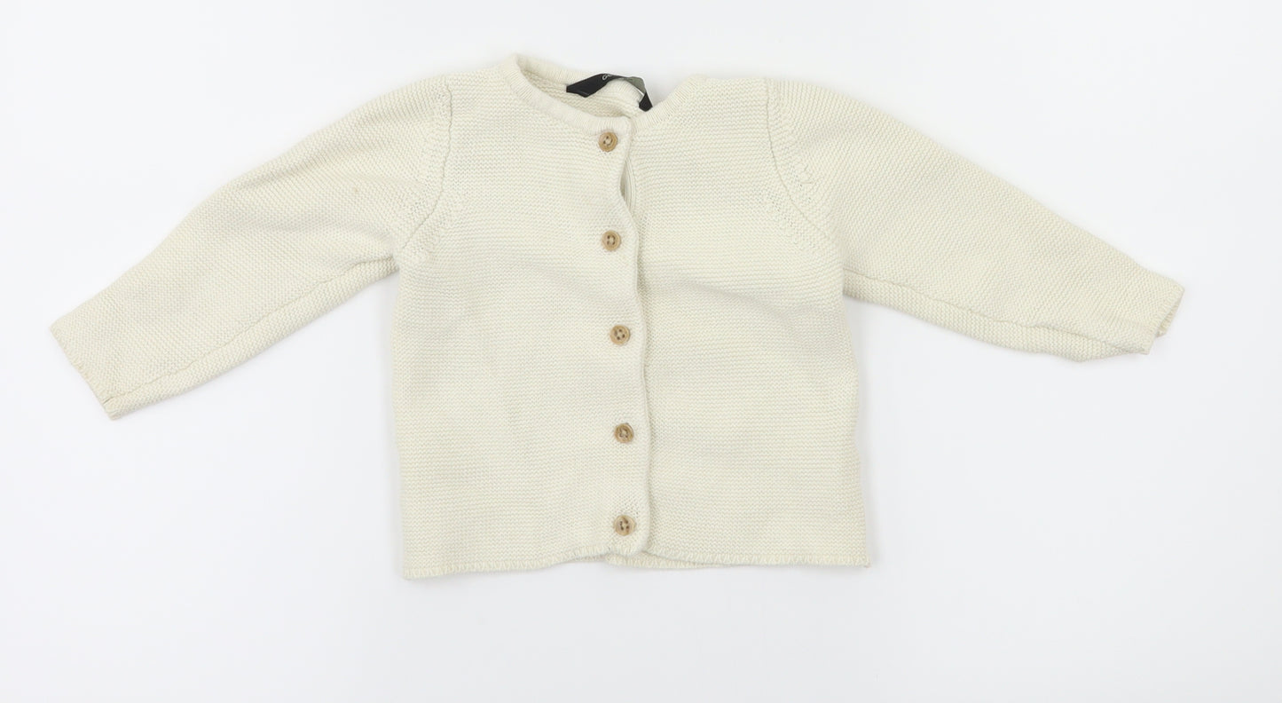 George Girls Ivory   Cardigan Jumper Size 12-18 Months
