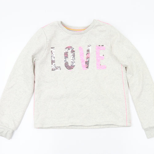 F&F Girls Green   Pullover Jumper Size 10-11 Years