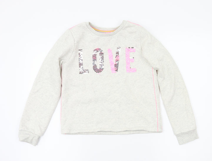 F&F Girls Green   Pullover Jumper Size 10-11 Years