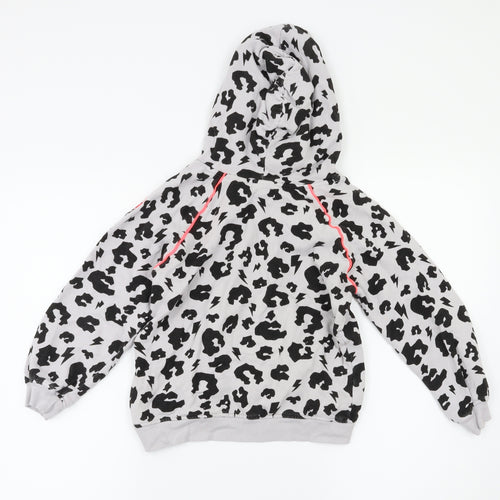 Scamp & Dude Girls Grey Animal Print  Pullover Jumper Size 8-9 Years