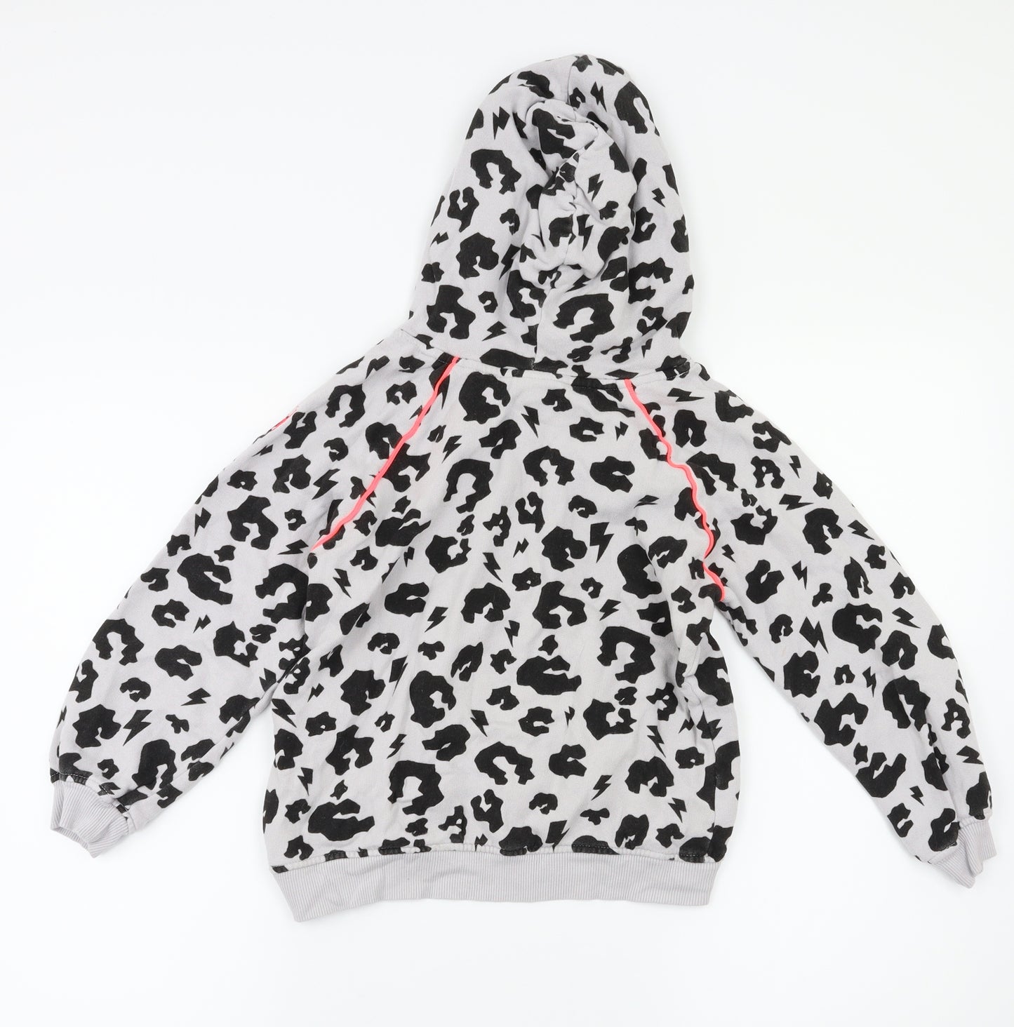 Scamp & Dude Girls Grey Animal Print  Pullover Jumper Size 8-9 Years