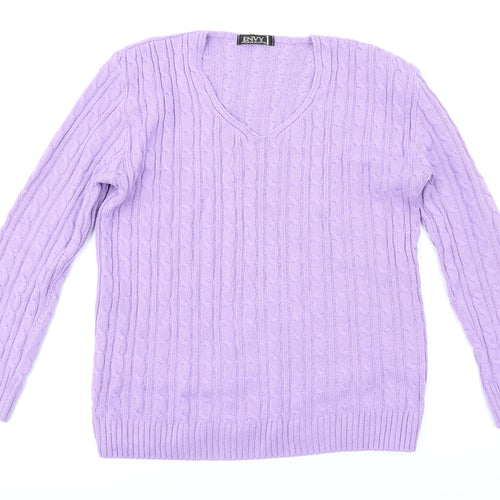 Envy Womens Purple   Pullover Jumper Size M