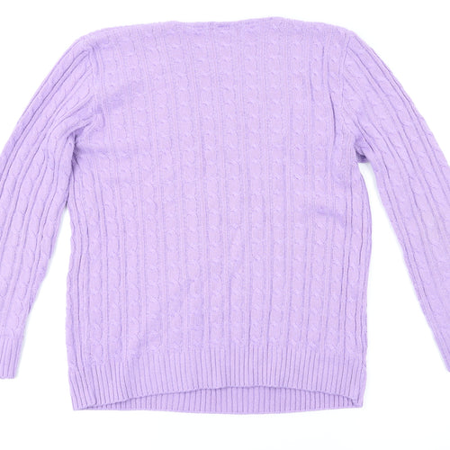 Envy Womens Purple   Pullover Jumper Size M