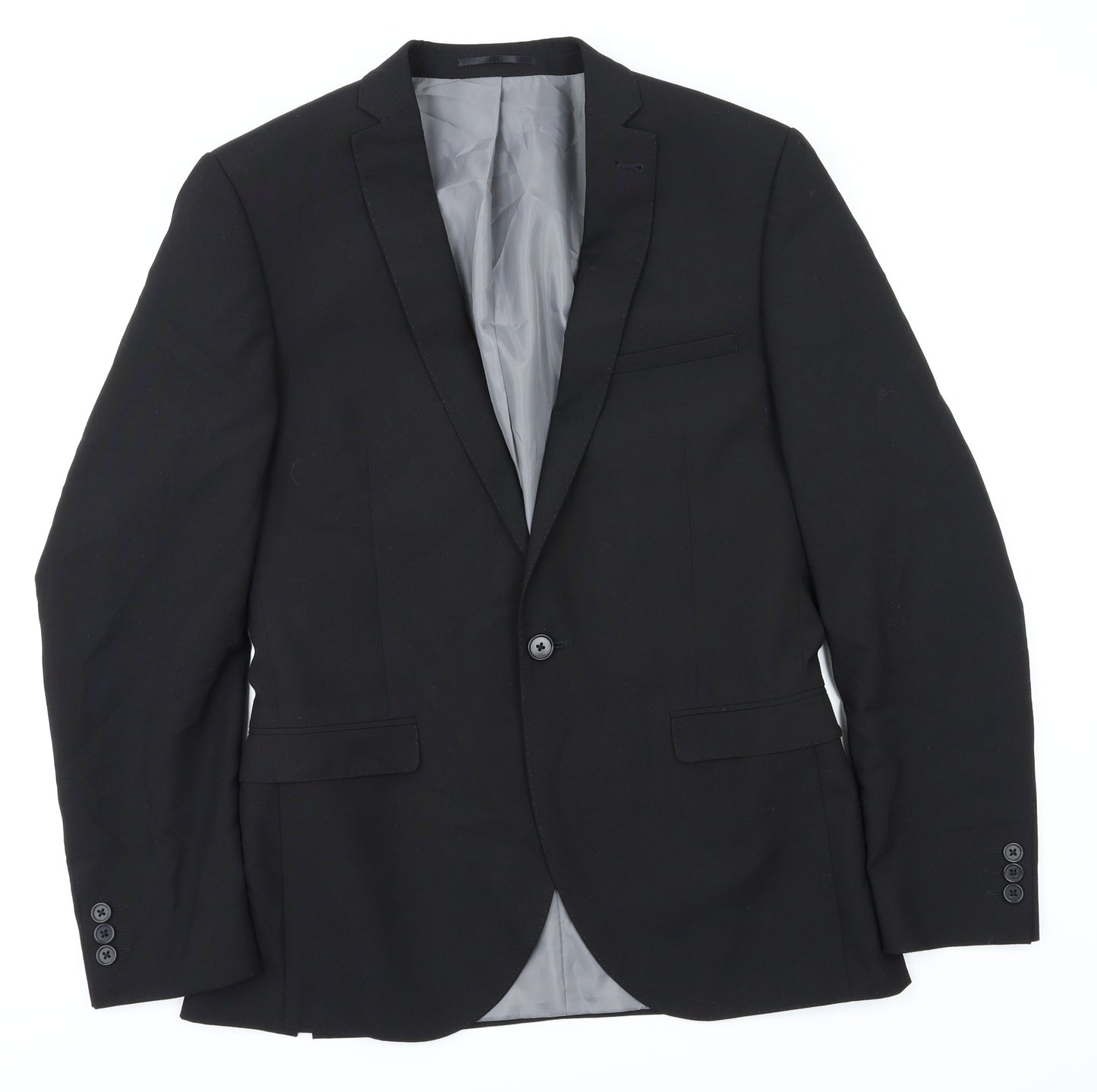 Preworn Mens Black   Jacket Blazer Size 38