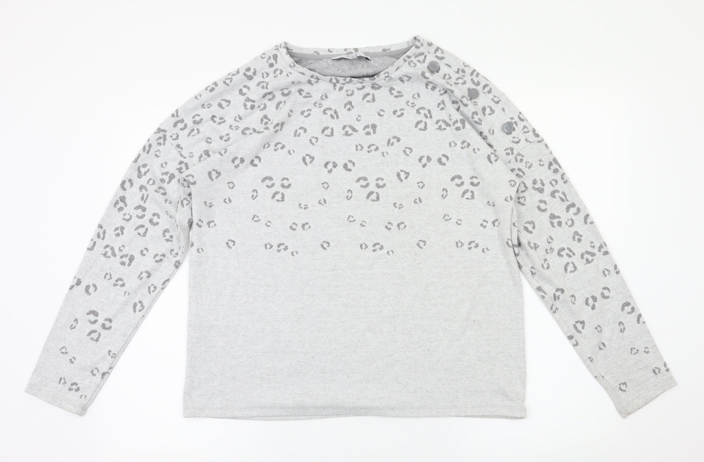 Next  Womens Grey Animal Print  Basic T-Shirt Size 12