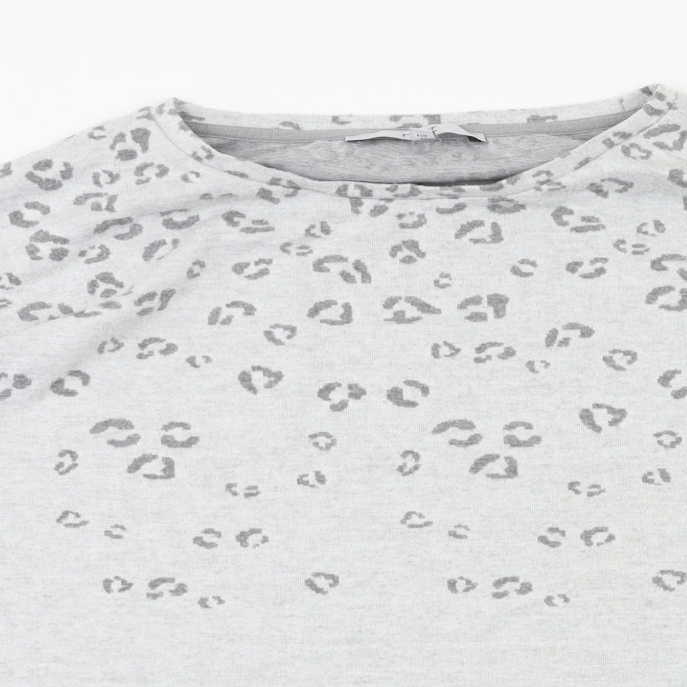 Next  Womens Grey Animal Print  Basic T-Shirt Size 12