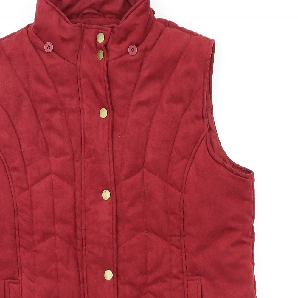 EWM Womens Red   Gilet Coat Size M