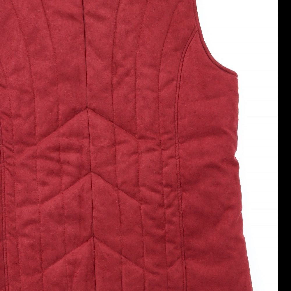 EWM Womens Red   Gilet Coat Size M