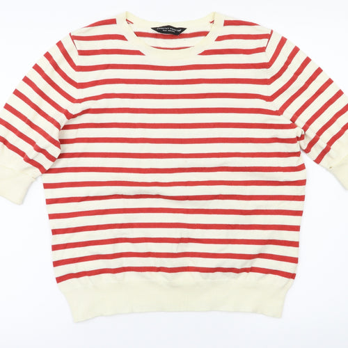 Dorothy Perkins Womens Red Striped  Basic T-Shirt Size 18