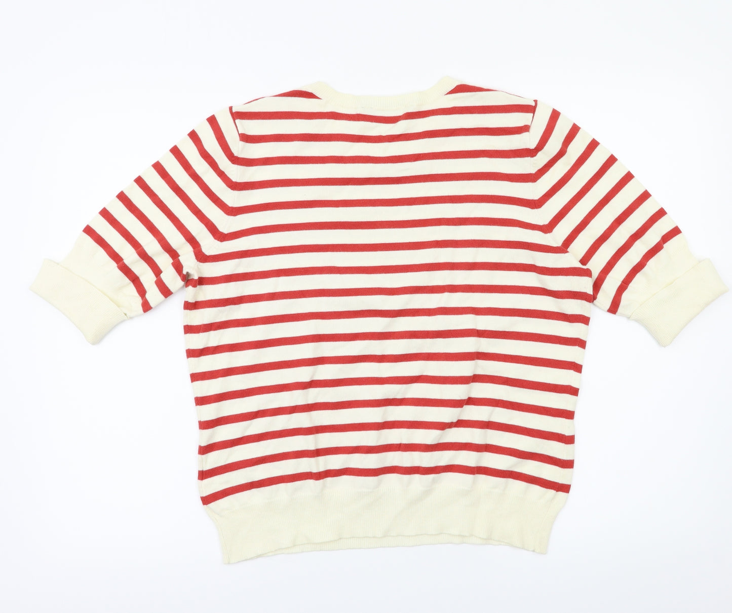 Dorothy Perkins Womens Red Striped  Basic T-Shirt Size 18