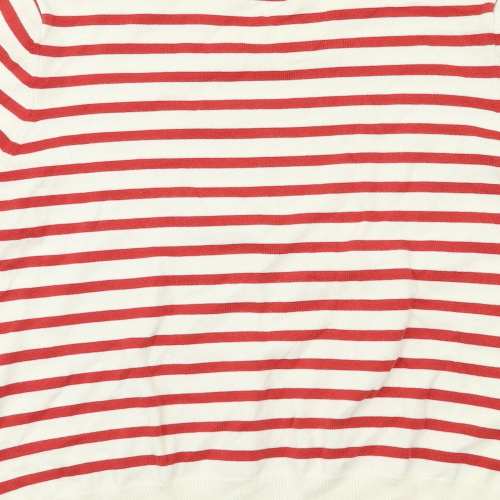 Dorothy Perkins Womens Red Striped  Basic T-Shirt Size 18