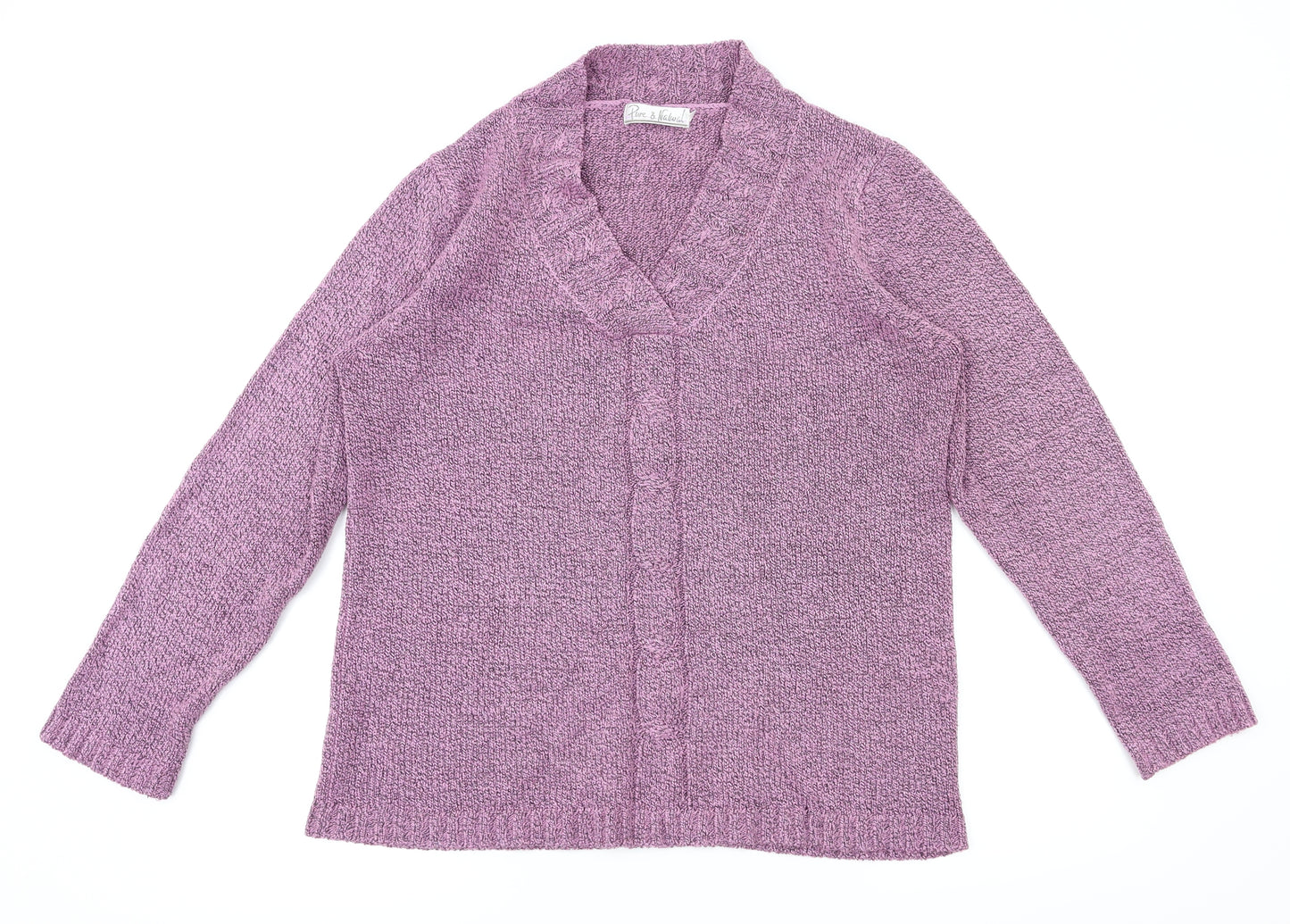 Pure & Natural Womens Purple   Pullover Jumper Size M