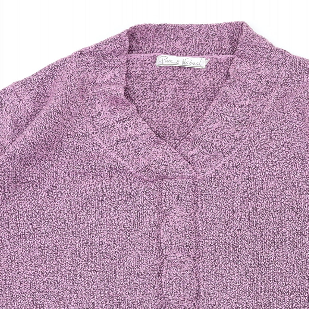 Pure & Natural Womens Purple   Pullover Jumper Size M