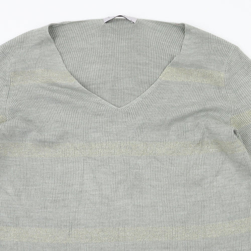 M&S Womens Grey   Basic T-Shirt Size 8