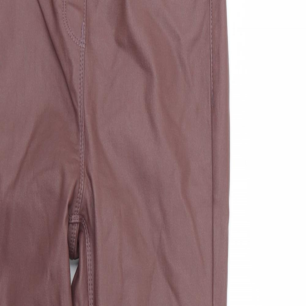 NEXT Womens Brown   Jegging Jeans Size 8  - Leather Effect