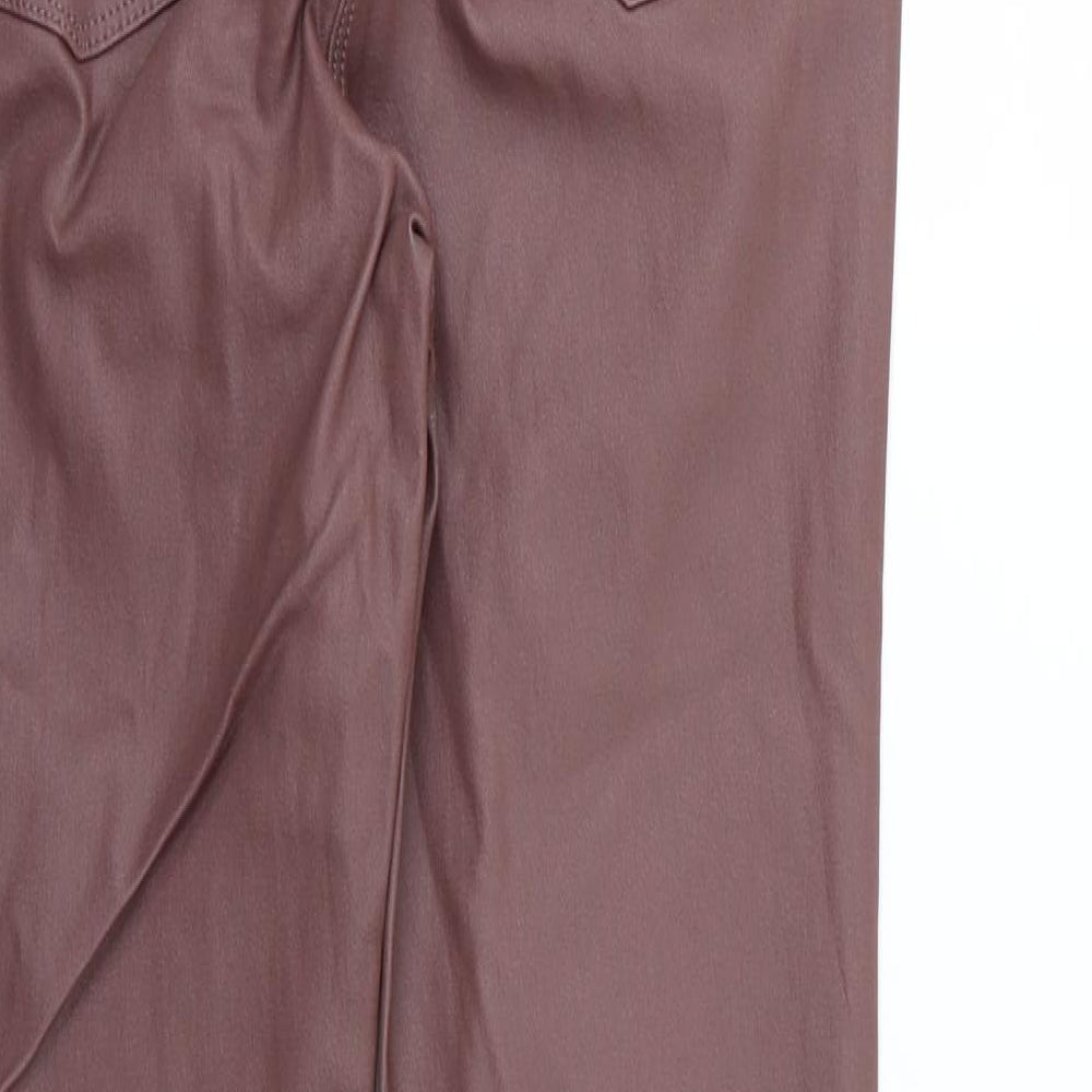 NEXT Womens Brown   Jegging Jeans Size 8  - Leather Effect