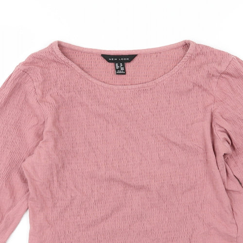 New Look Womens Pink  Jersey Basic T-Shirt Size 10