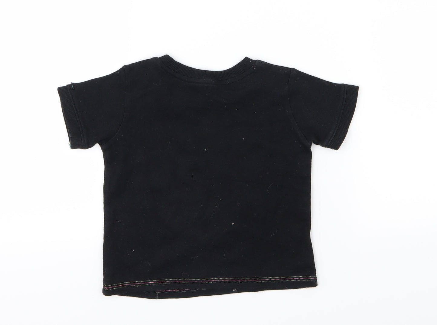 George Boys Black  Jersey Basic T-Shirt Size 12-18 Months  - Little guy attitude