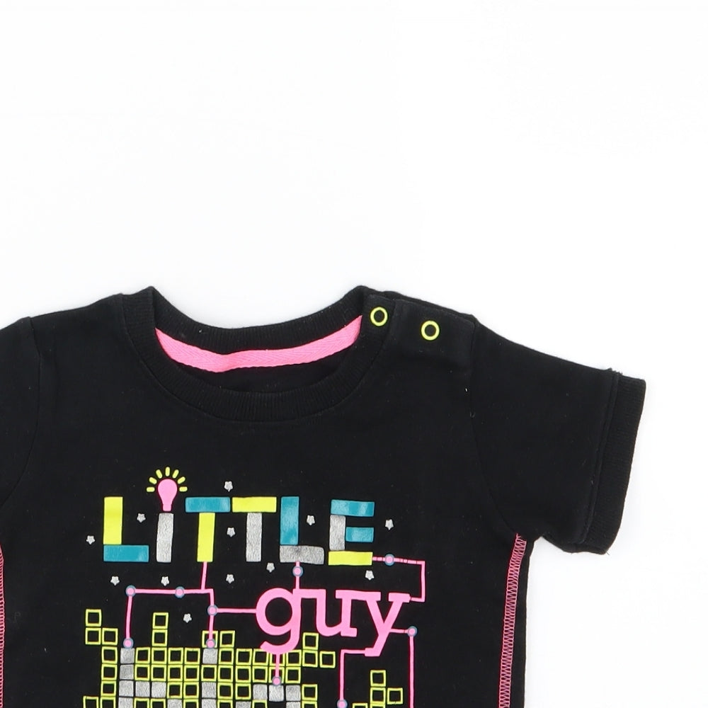 George Boys Black  Jersey Basic T-Shirt Size 12-18 Months  - Little guy attitude