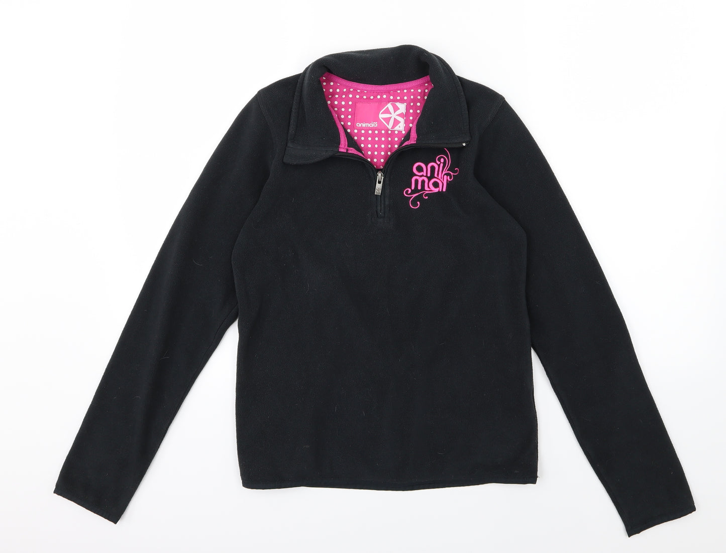 Animal Womens Black  Fleece Jacket  Size 8