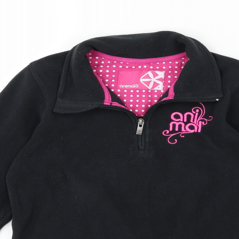 Animal Womens Black  Fleece Jacket  Size 8