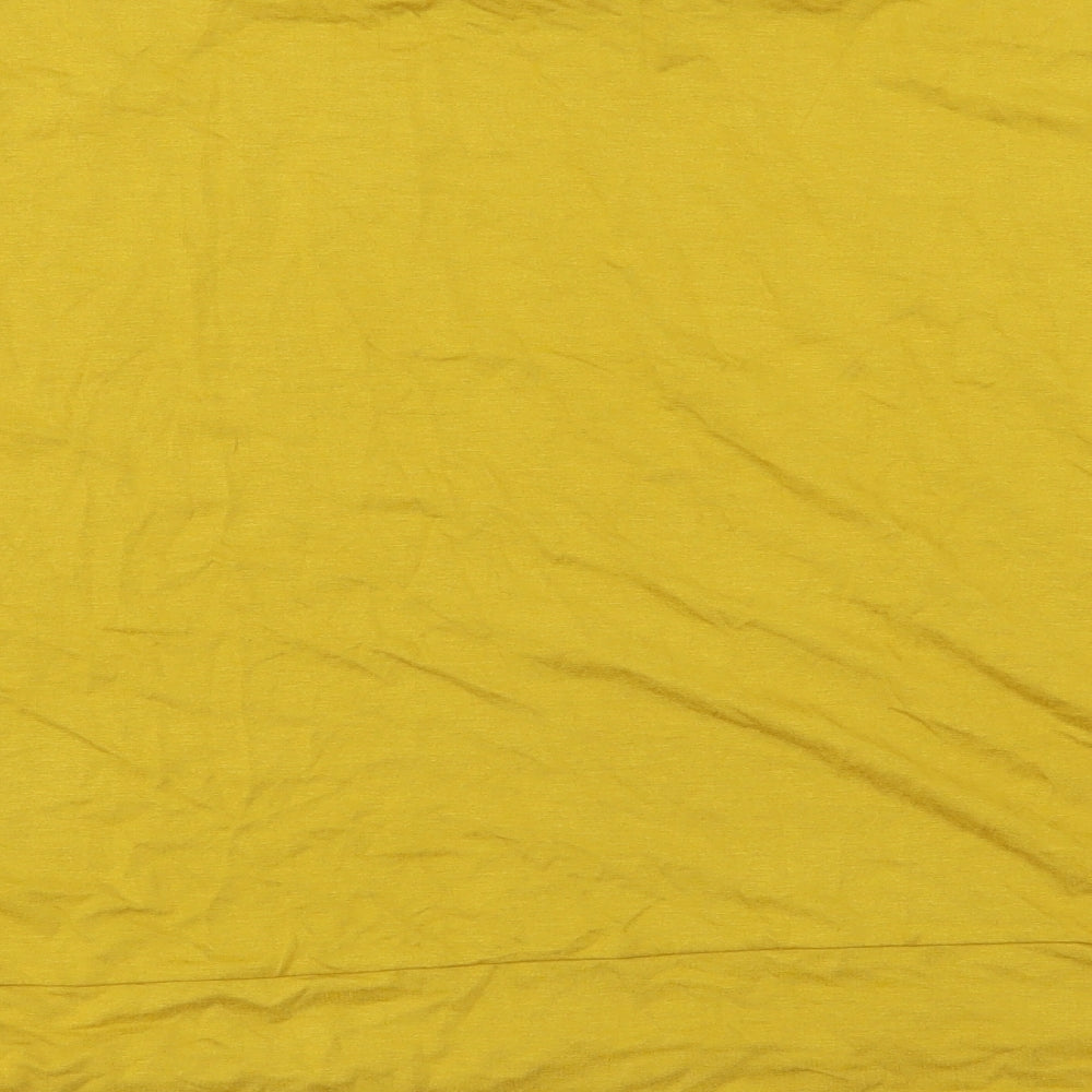 F&F Womens Yellow  Jersey Basic T-Shirt Size 14