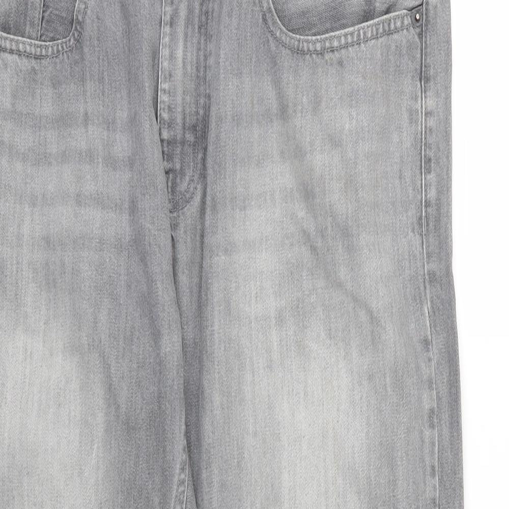 Pep&Co Mens Grey  Denim Straight Jeans Size 38 L30 in