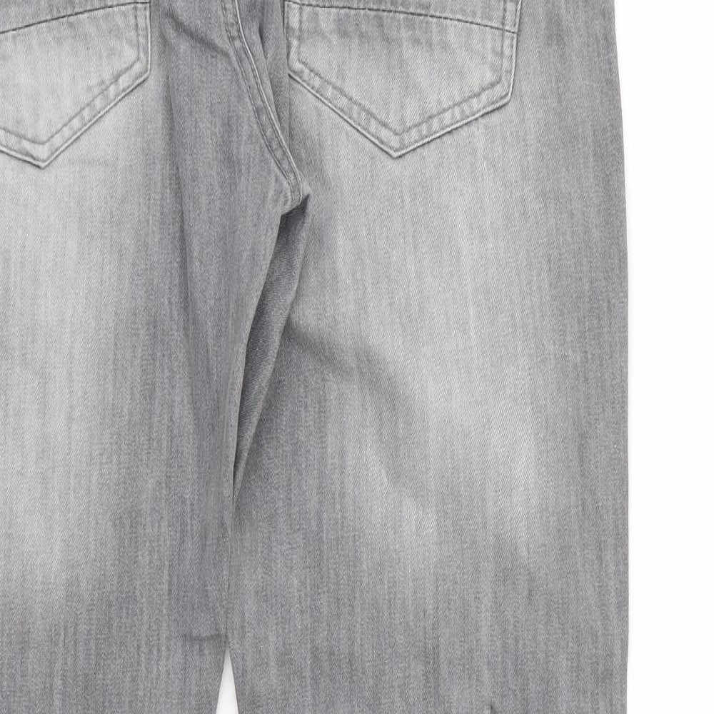 Pep&Co Mens Grey  Denim Straight Jeans Size 38 L30 in