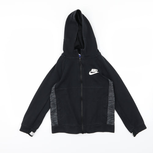 Nike Boys Black  Jersey Full Zip Hoodie Size 8-9 Years