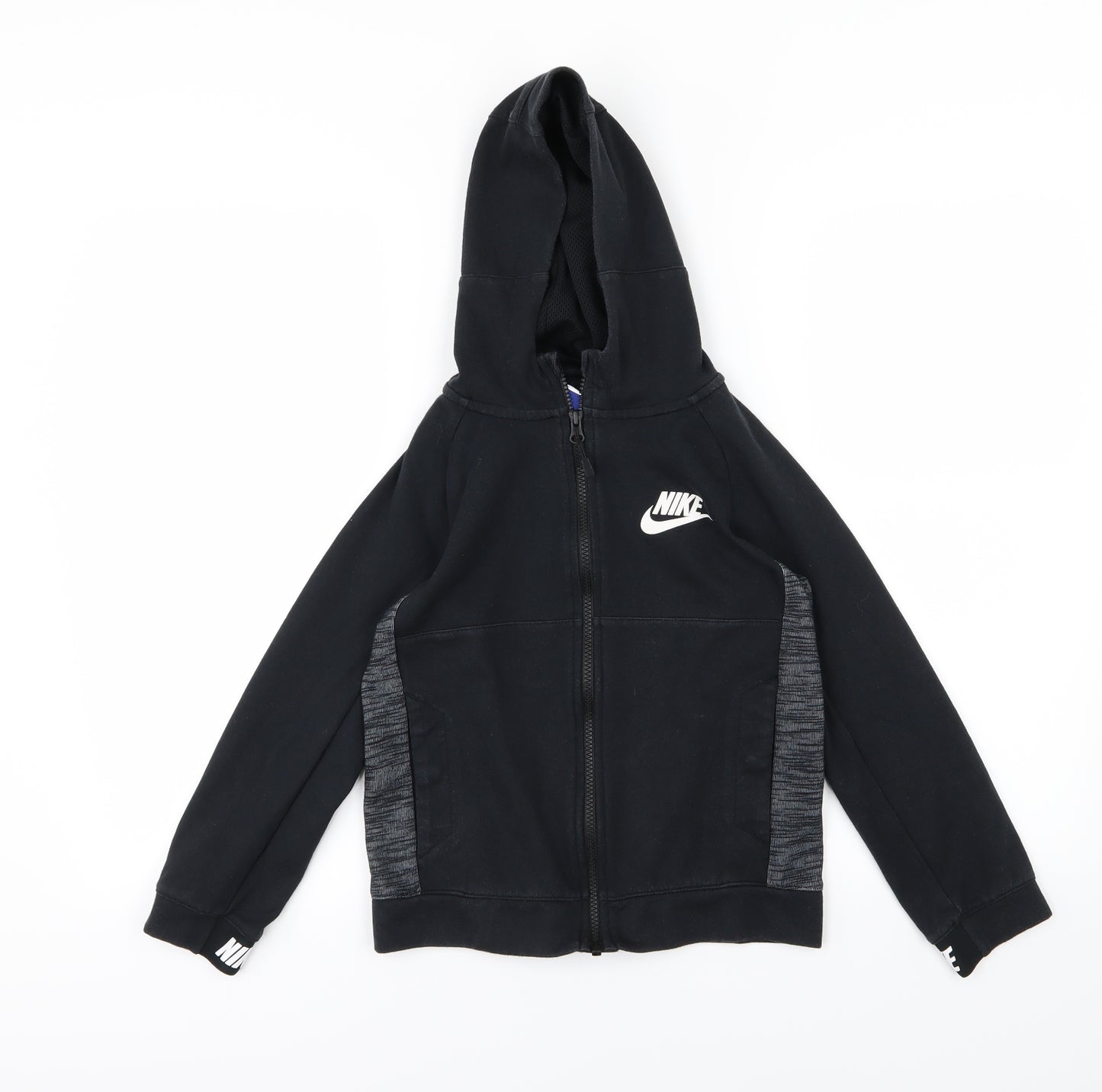 Nike Boys Black  Jersey Full Zip Hoodie Size 8-9 Years